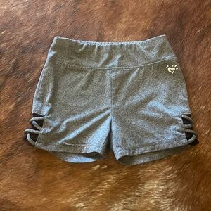 Justice - spandex - girls size 10 grey w/ black